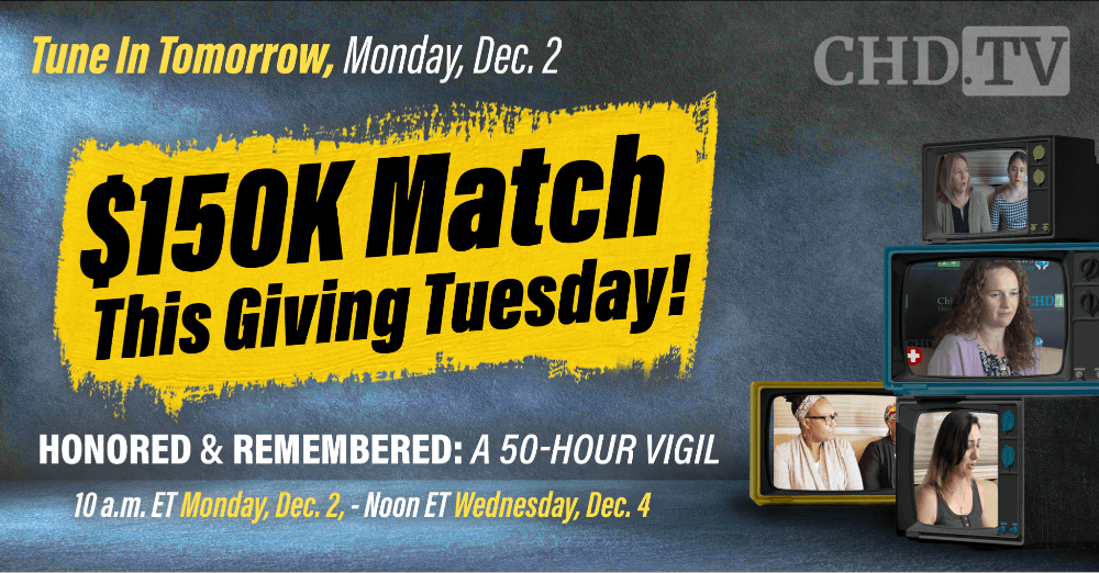 Tune in Tomorrow, Monday, Dec. 2 - Giving Tuesday $150K Matc