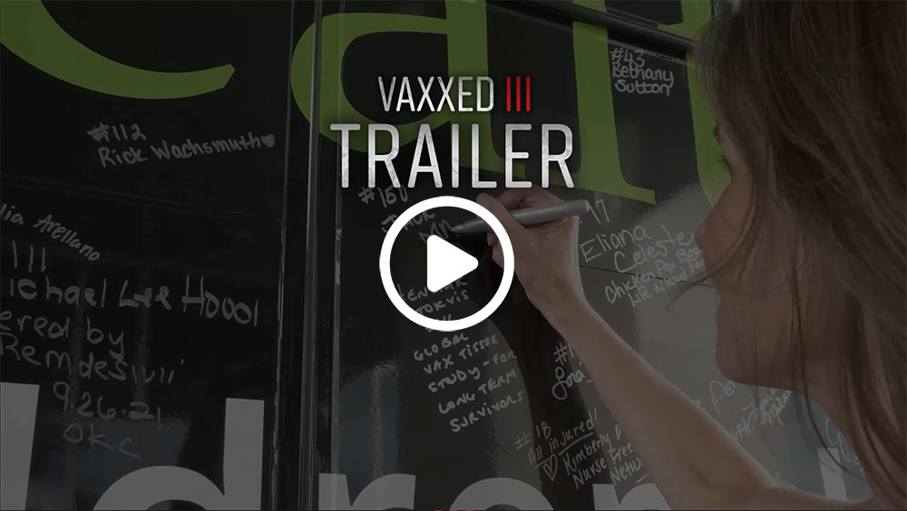 Vaxxed III Trailer Thumbnail with Play Button