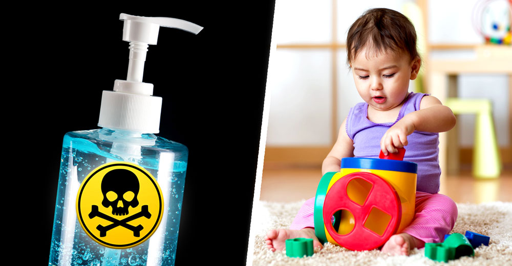 chemicals hand sanitizer child brain