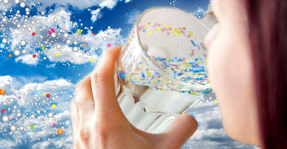 clouds microplastics drink food