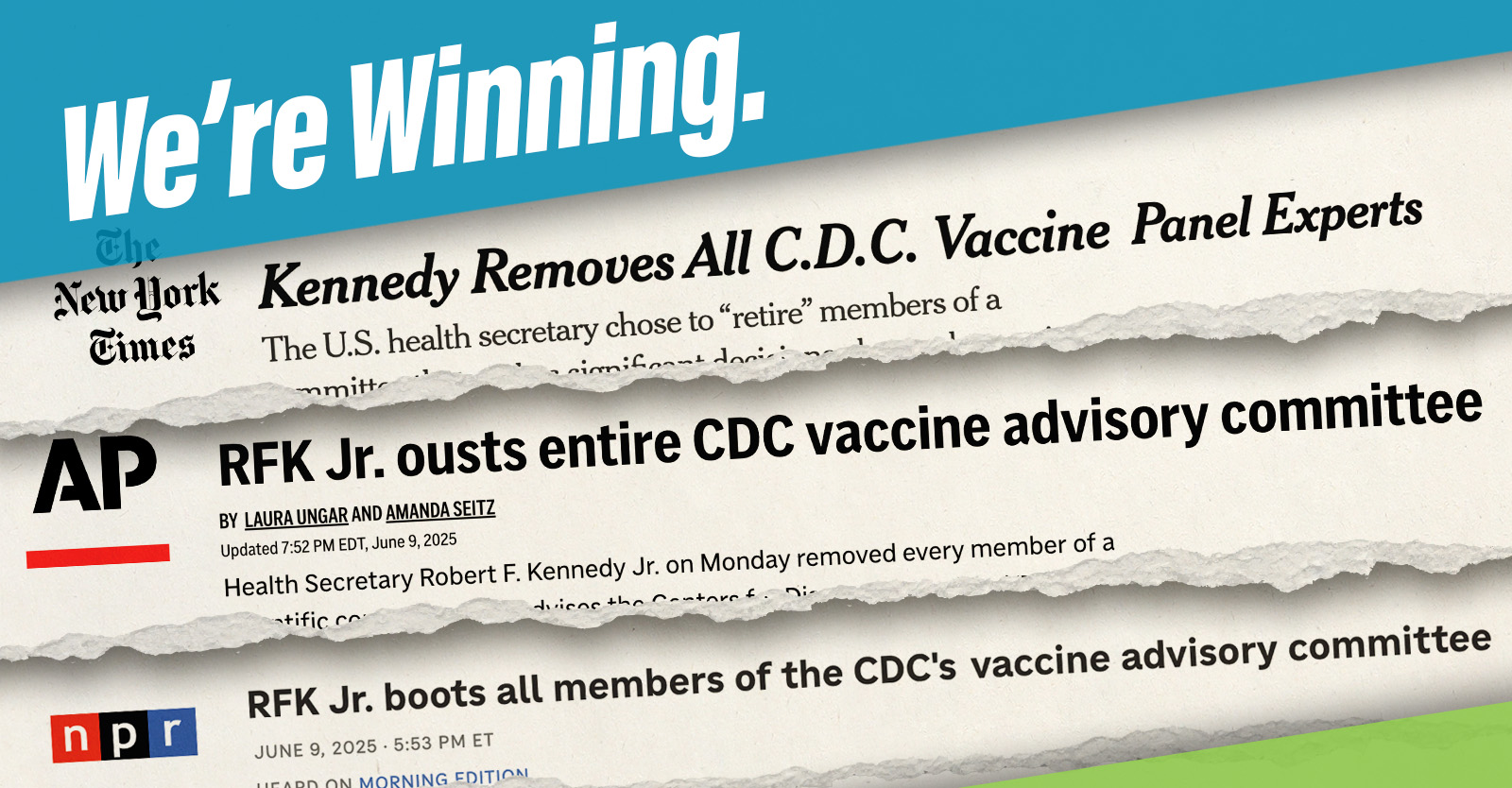 Kennedy Removes All CDC Vaccine Panel Experts