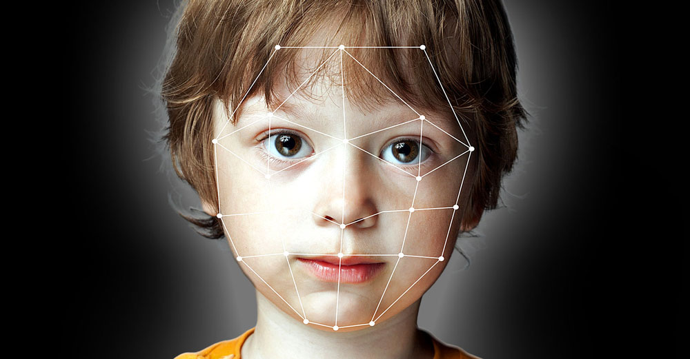 kid face biometric scan surveillance