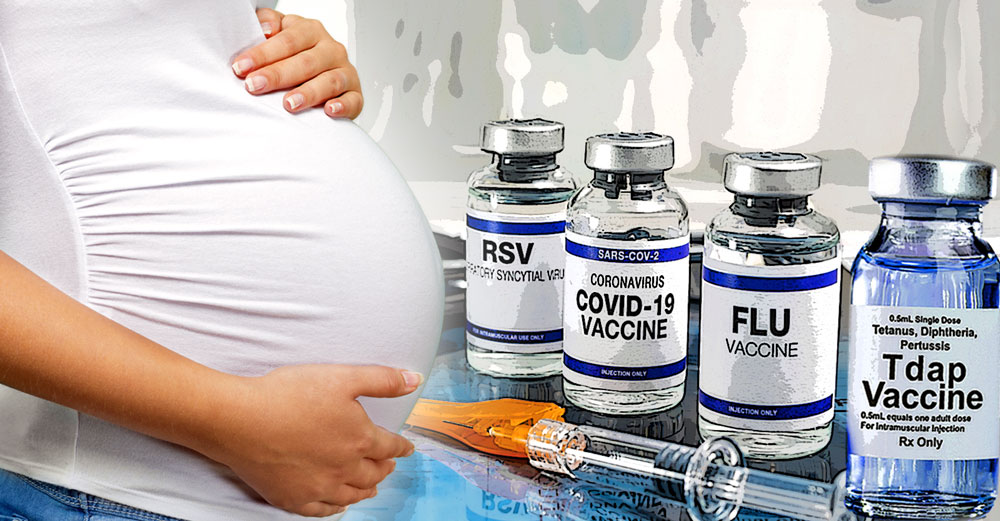 pregnant covid rsv flu vaccines